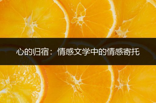 心的归宿:情感文学中的情感寄托