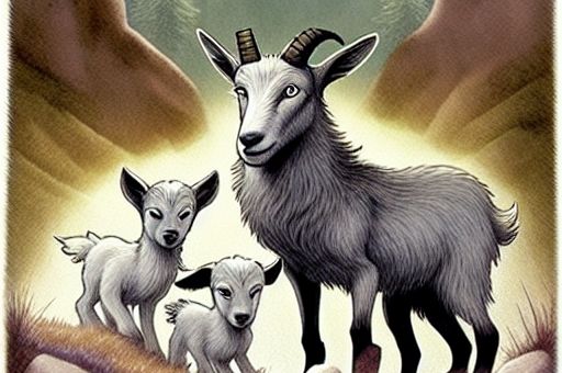 “七只小山羊和大灰狼”寓言故事