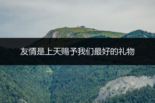 友情是上天赐予我们最好的礼物
