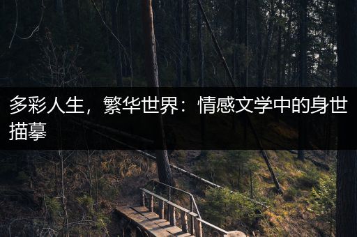 多彩人生，繁华世界：情感文学中的身世描摹