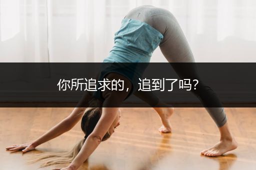 你所追求的，追到了吗？