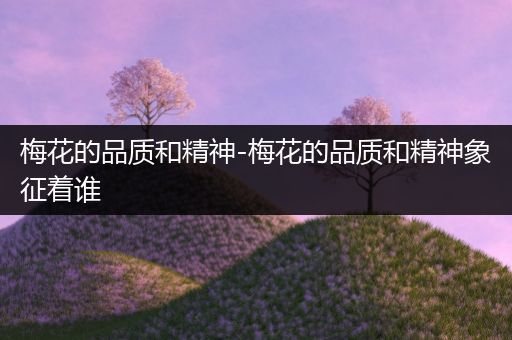 梅花的品质和精神-梅花的品质和精神象征着谁