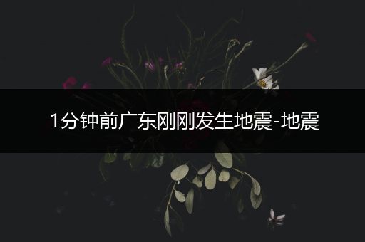 1分钟前广东刚刚发生地震-地震