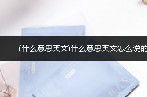 （什么意思英文)什么意思英文怎么说的