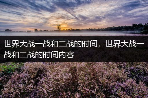 世界大战一战和二战的时间，世界大战一战和二战的时间内容
