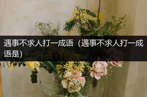 遇事不求人打一成语（遇事不求人打一成语是）