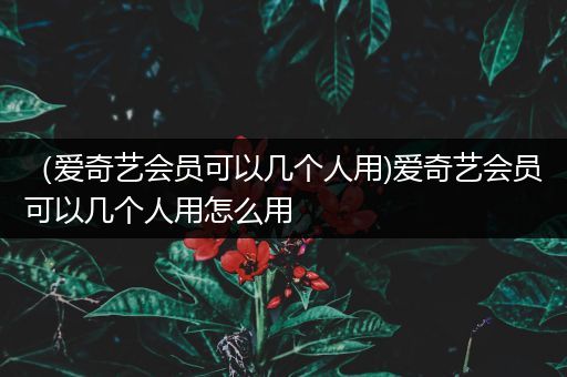 （爱奇艺会员可以几个人用)爱奇艺会员可以几个人用怎么用