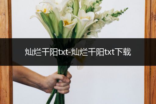 灿烂千阳txt-灿烂千阳txt下载
