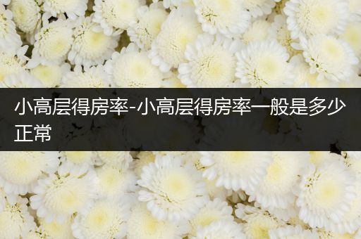 小高层得房率-小高层得房率一般是多少正常