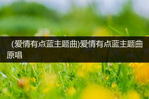 （爱情有点蓝主题曲)爱情有点蓝主题曲原唱