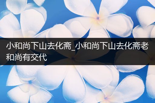 小和尚下山去化斋_小和尚下山去化斋老和尚有交代