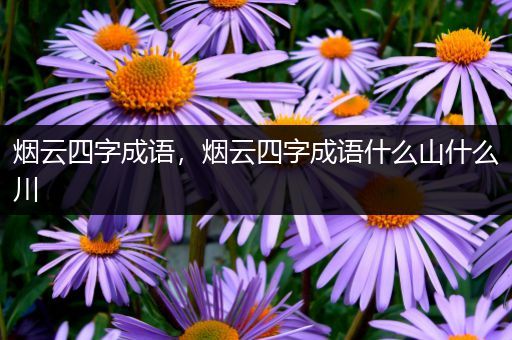 烟云四字成语，烟云四字成语什么山什么川