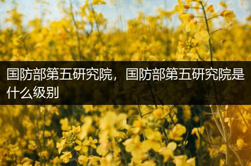 国防部第五研究院，国防部第五研究院是什么级别