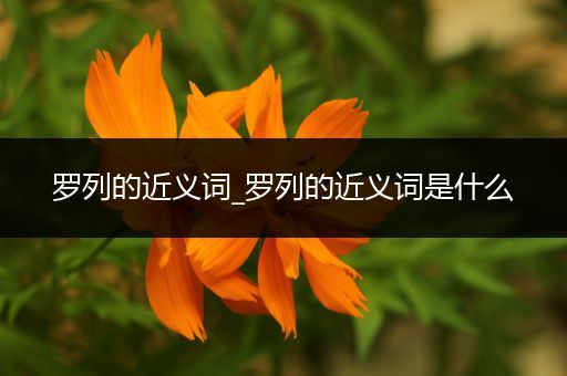 罗列的近义词_罗列的近义词是什么