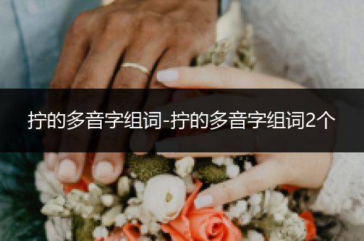 拧的多音字组词-拧的多音字组词2个
