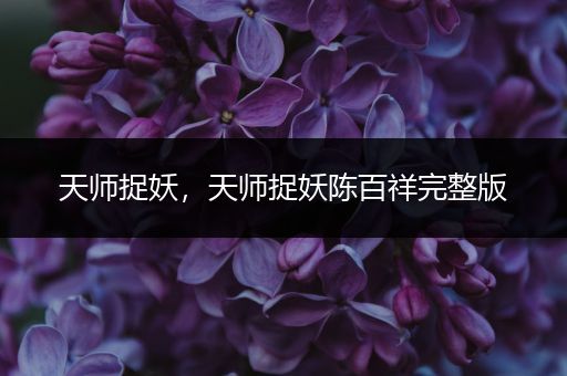 天师捉妖，天师捉妖陈百祥完整版