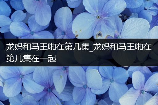 龙妈和马王啪在第几集_龙妈和马王啪在第几集在一起