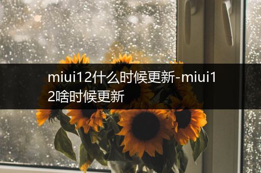 miui12什么时候更新-miui12啥时候更新