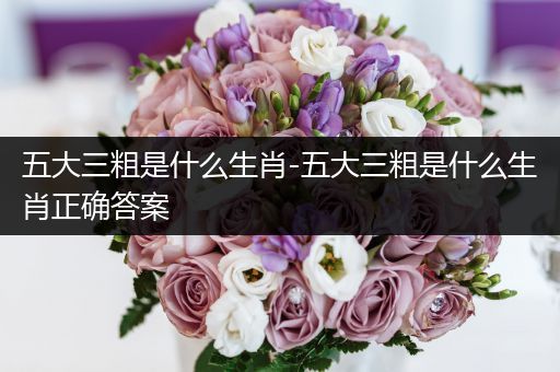 五大三粗是什么生肖-五大三粗是什么生肖正确答案