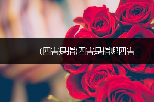 （四害是指)四害是指哪四害