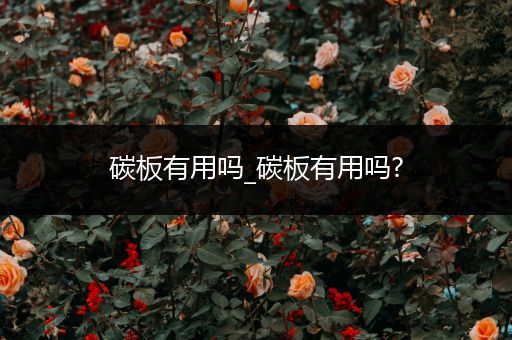 碳板有用吗_碳板有用吗?