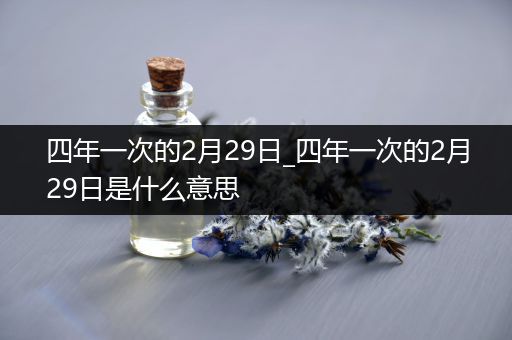 四年一次的2月29日_四年一次的2月29日是什么意思
