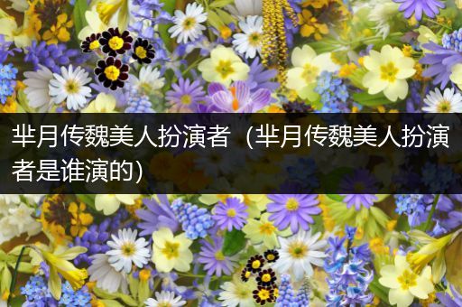 芈月传魏美人扮演者（芈月传魏美人扮演者是谁演的）