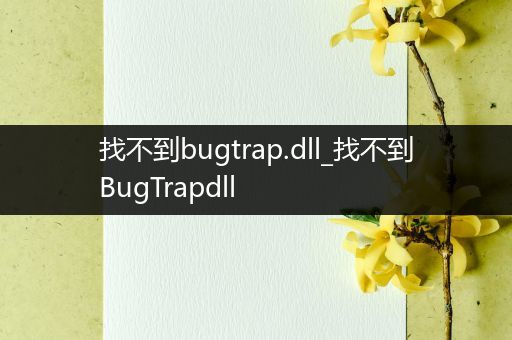 找不到bugtrap.dll_找不到BugTrapdll