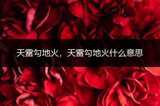 天雷勾地火，天雷勾地火什么意思