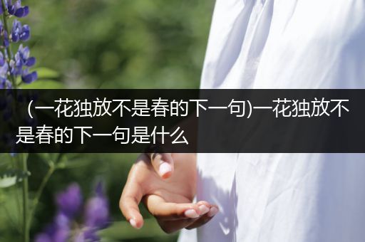 （一花独放不是春的下一句)一花独放不是春的下一句是什么