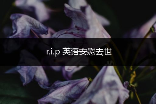 r.i.p 英语安慰去世