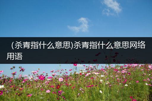 （杀青指什么意思)杀青指什么意思网络用语