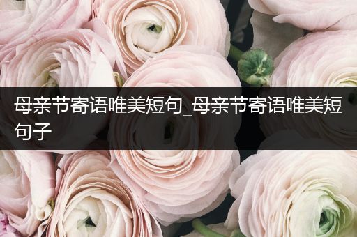 母亲节寄语唯美短句_母亲节寄语唯美短句子