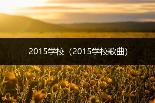 2015学校（2015学校歌曲）