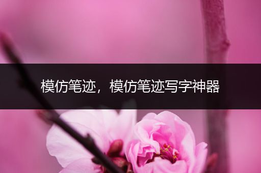 模仿笔迹，模仿笔迹写字神器