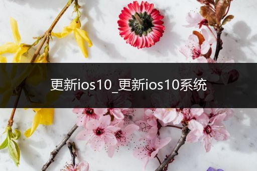 更新ios10_更新ios10系统