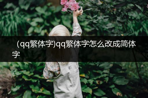 （qq繁体字)qq繁体字怎么改成简体字