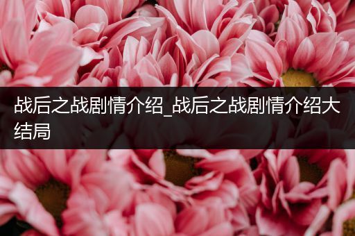 战后之战剧情介绍_战后之战剧情介绍大结局