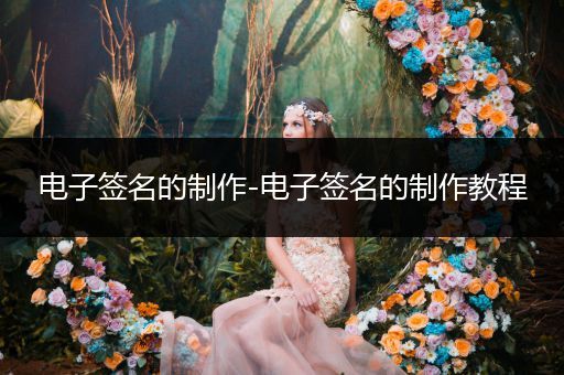 电子签名的制作-电子签名的制作教程