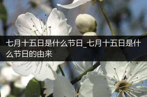 七月十五日是什么节日_七月十五日是什么节日的由来