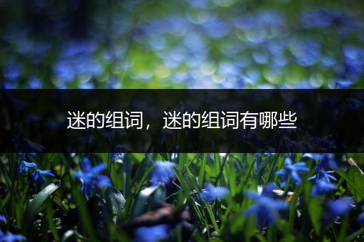 迷的组词，迷的组词有哪些