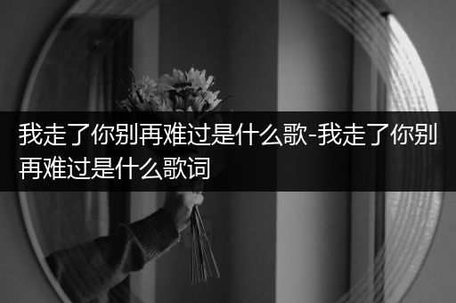 我走了你别再难过是什么歌-我走了你别再难过是什么歌词