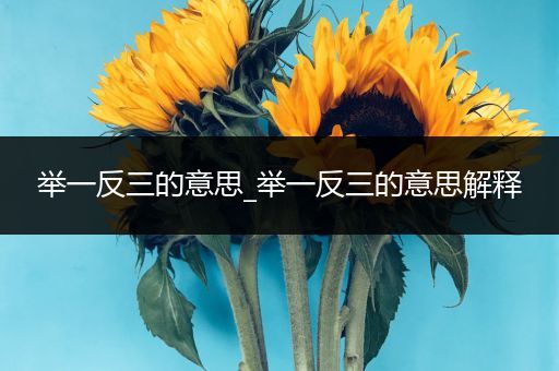 举一反三的意思_举一反三的意思解释