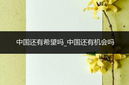 中国还有希望吗_中国还有机会吗