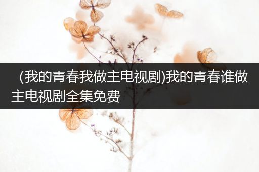 （我的青春我做主电视剧)我的青春谁做主电视剧全集免费