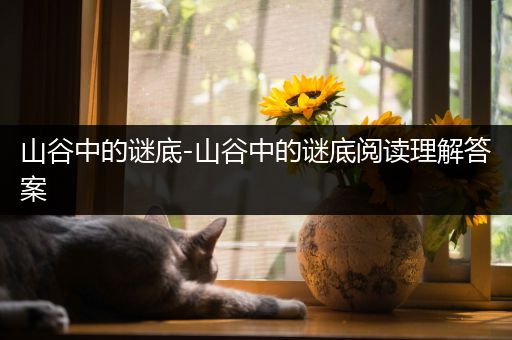 山谷中的谜底-山谷中的谜底阅读理解答案