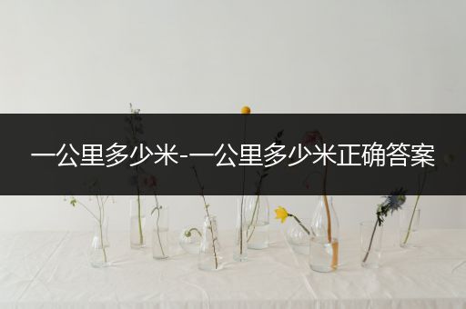 一公里多少米-一公里多少米正确答案