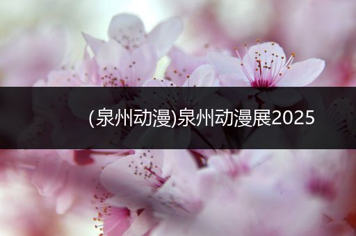 （泉州动漫)泉州动漫展2025