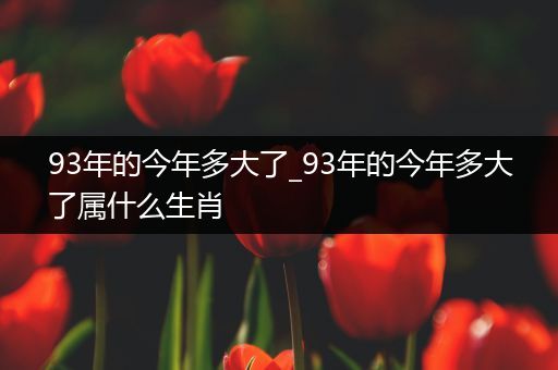 93年的今年多大了_93年的今年多大了属什么生肖