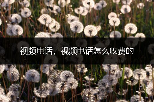 视频电话，视频电话怎么收费的